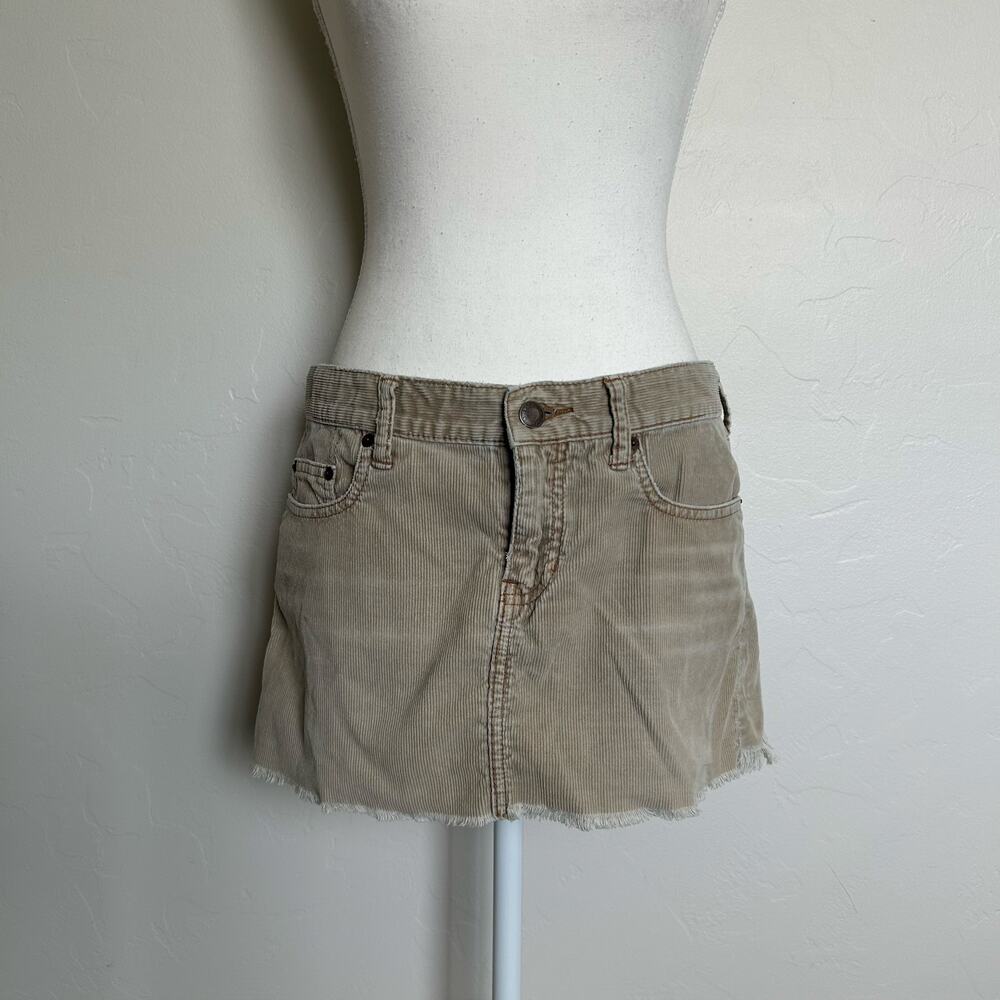 Y2k corduroy mini skirt